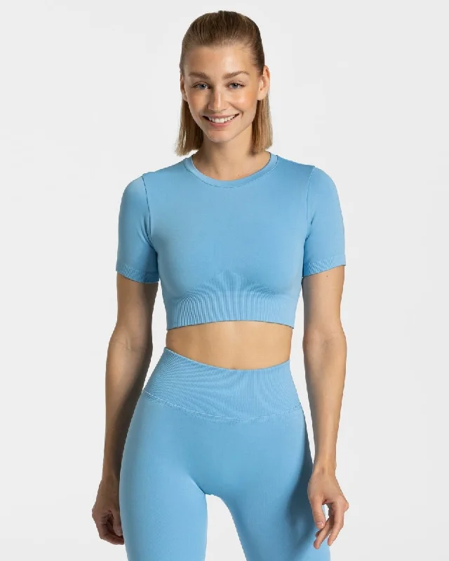 Sensation Crop Top "Babyblau" Youthful Women's Anime - inspired
