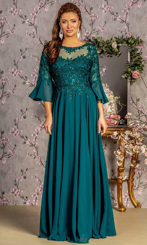 GLS by Gloria GL3434 - Back Keyhole A-Line Formal Dress British Gentlewoman Style