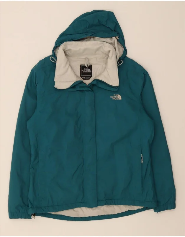 THE NORTH FACE Womens Hooded Windbreaker Jacket UK 14 Medium Turquoise Compression
