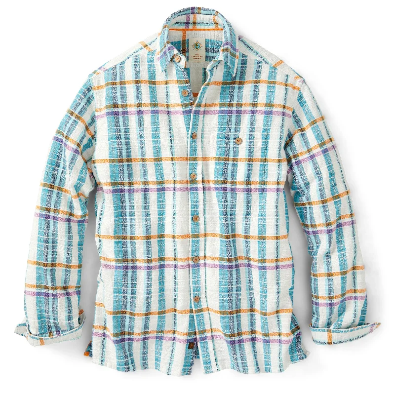 Idyllic Island Life Plaid Shirt Refined Women's Classic 