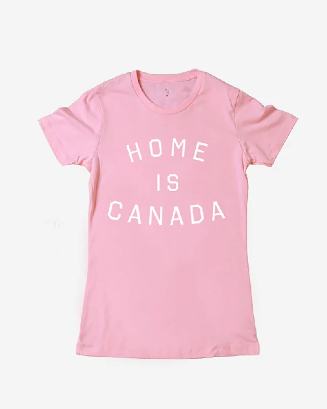 Peace Collective Home is Canada T Shirt  - Girls/Boys - Pink Contemporary 
