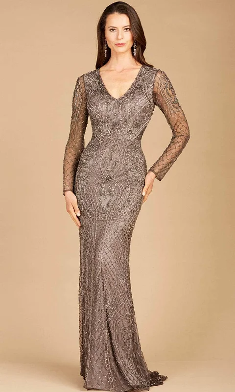 Lara Dresses 29615 - Long Sheer Sleeved Evening Gown Traditional Women's 