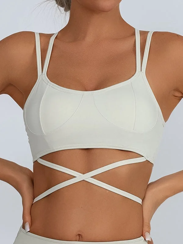 ZASUWA Female Cross Back Quick Dry Sports Bras Rugged Women's Outdoor 