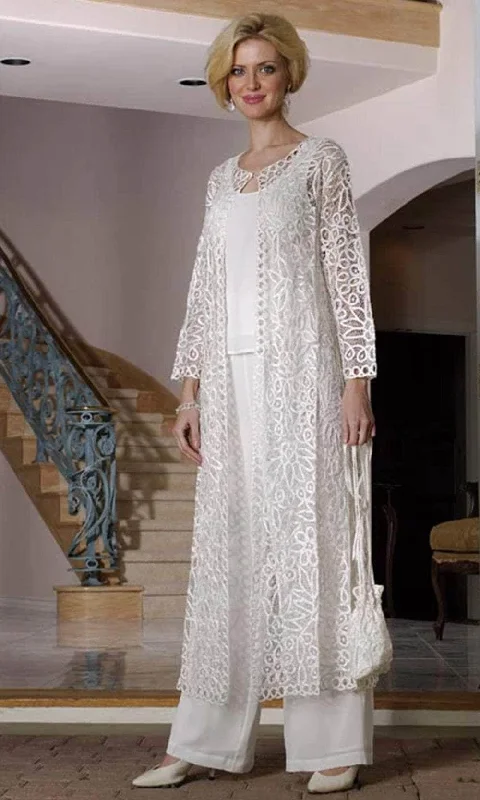 Soulmates C12605 - Beaded Handmade Crochet Duster Dress Set Compression