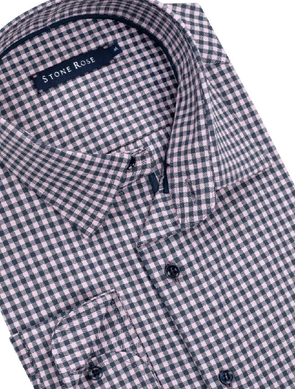 Lilac Dry Touch Check Long Sleeve Shirt Elegant Women's Formal 