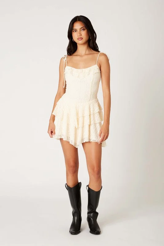 Country Charm Mini Dress Dapper Women's Bow - adorned