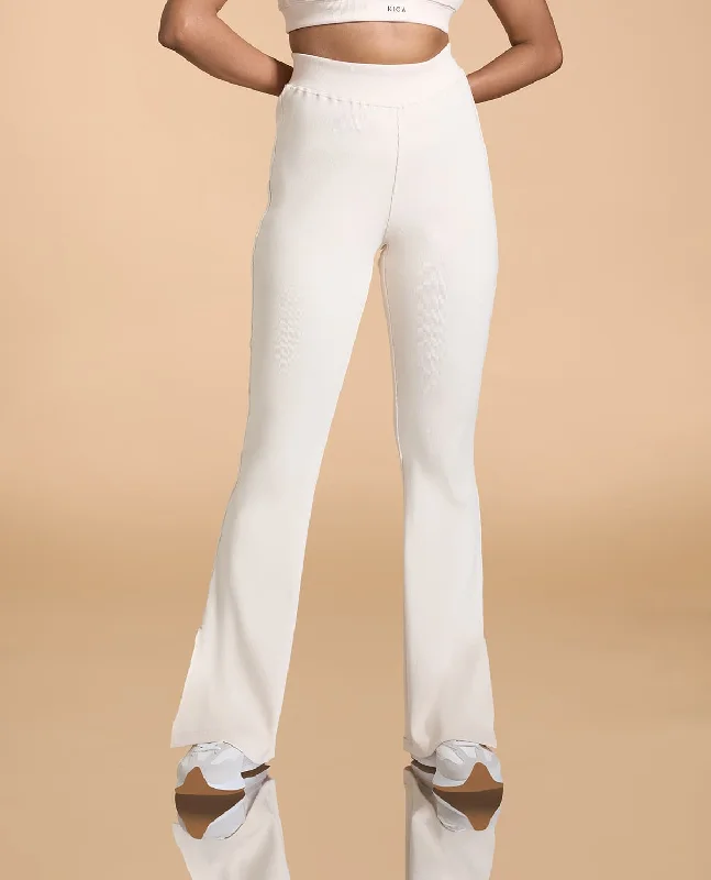 High Waist Ribbed Flared Pants Preppy Women's College
