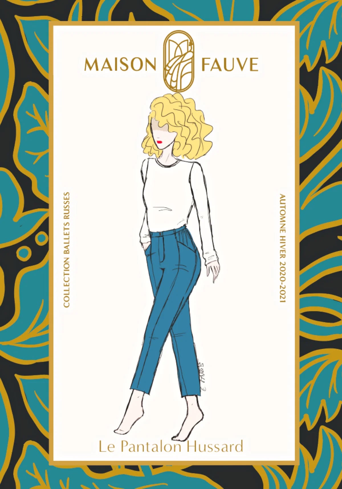 Hussard Jeans - Sewing Pattern | Maison Fauve Dapper Women's 1920S