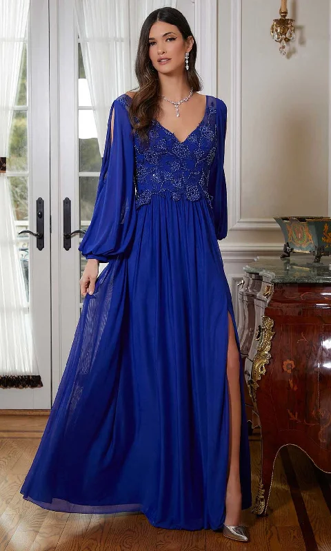 MGNY By Mori Lee 72822 - Split Bishop Sleeve Evening Gown Dynamic Women's Moto