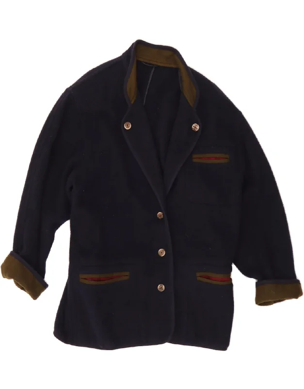 SCHNEIDERS Womens Overcoat UK 12 Medium Navy Blue Wool Modern Women's 