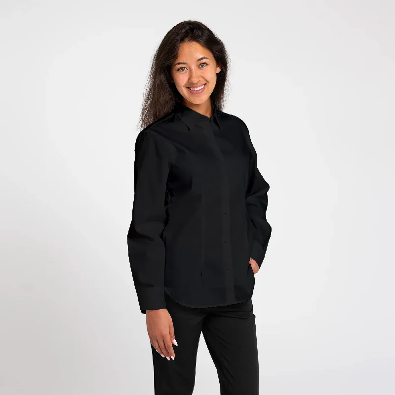 Women's Black Coolmax Dress Shirt Athletic Women's High - 