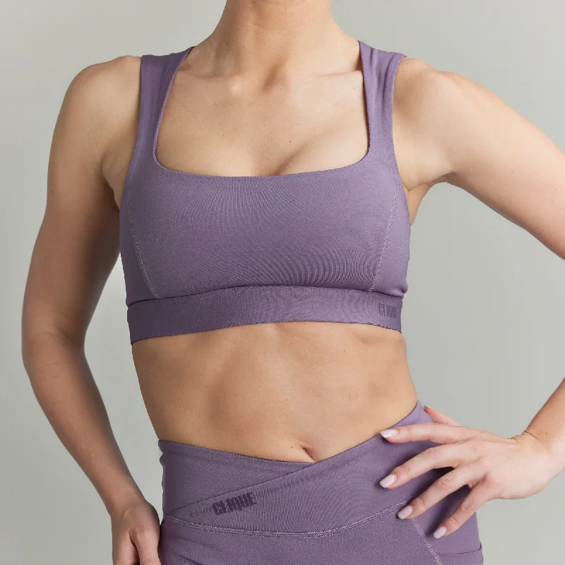 CLQ Flex Square Neck Bra - Mauve Relaxed Women's 