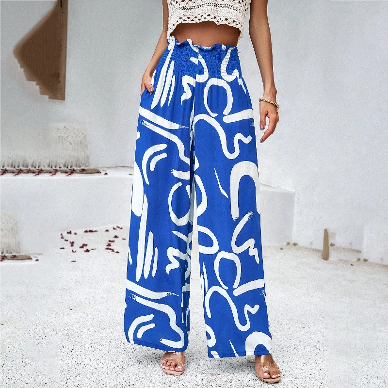 Women's Elegant Printed Loose Straight Pants Wholesale Womens Clothing N3823122900111 Geometric Women's Elegant Printed Loose Straight Pants Wholesale Womens Clothing N3823122900111 Geometric