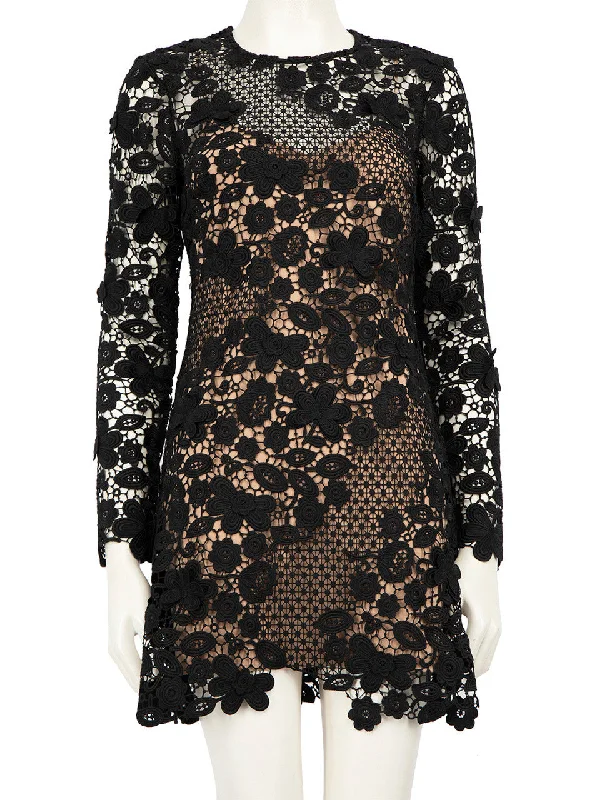 Self-Portrait Black Lace Mini Tough Women's Military - inspired