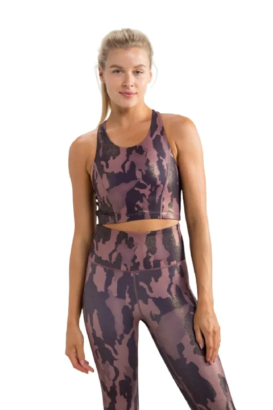Mono B Metallic Camo Bra Top AT-A0767 Gym