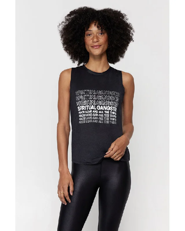 Spiritual Gangster SG All Things Muscle Tank - Womens - Black Business
