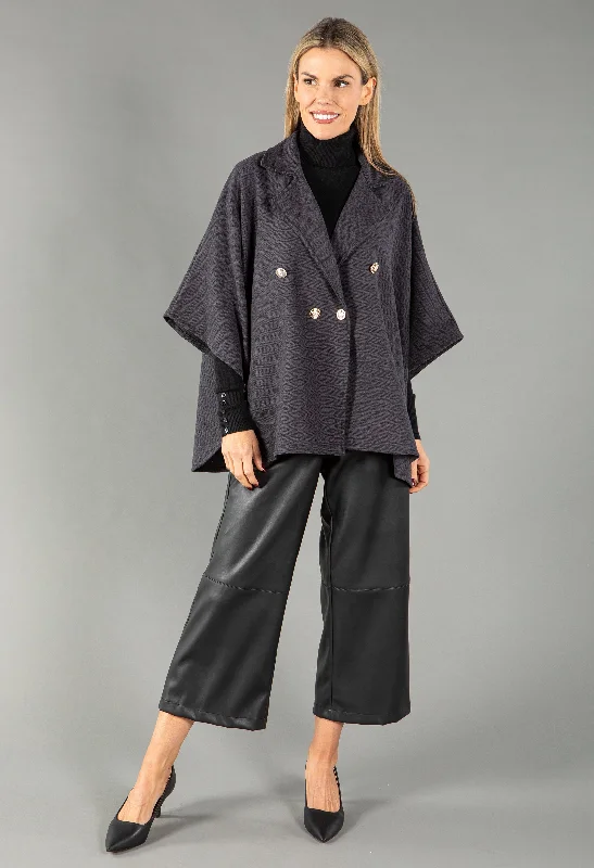 Double Breasted Cape Casual Women's Japanese 