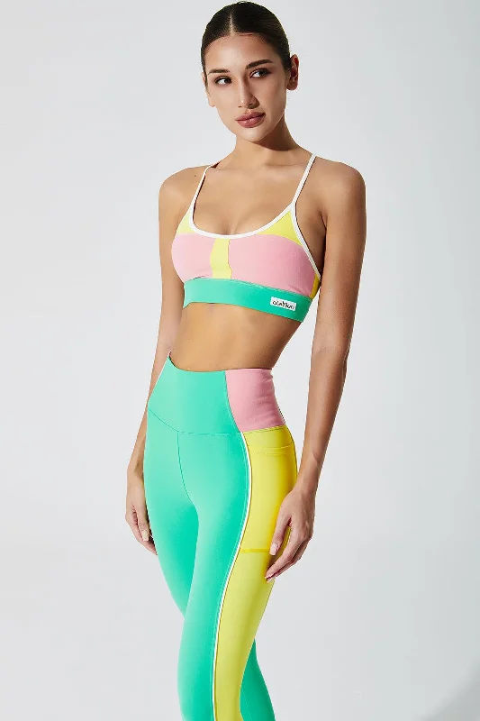 Mona Colorblock Bra - Pastel Feminine Women's Soft 