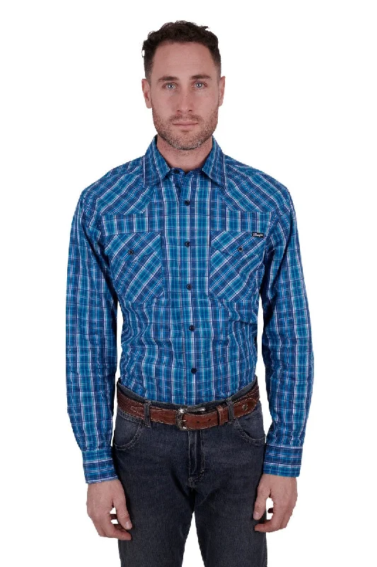 Mitchell L/S Shirt - Blue Unique Women's Upcycled