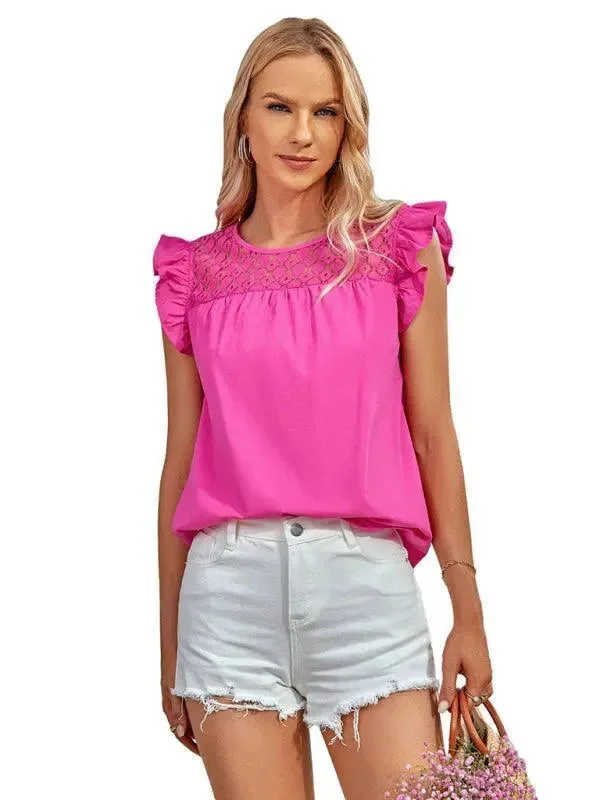 Women Top - Ruffle Sleeves Traditional Women's Wool