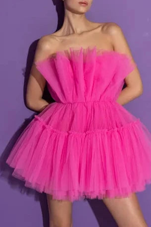 Kikiriki Fuscia Strapless Tutu Dress Athletic Women's High - 
