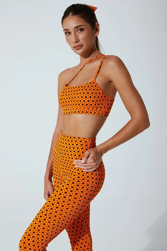 Hafwen Polka Dots Bra - Orange Beetle Traditional Women's 