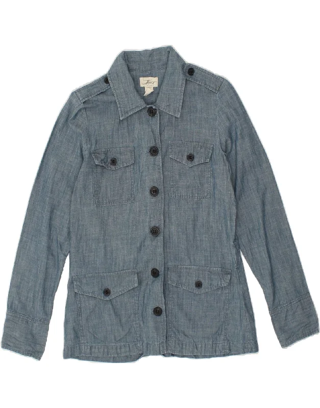 LEVI'S Womens Military Jacket UK 14 Medium Blue Cotton Refined Women's Hand - crafted LEVI'S Womens Military Jacket UK 14 Medium Blue Cotton Refined Women's Hand - crafted