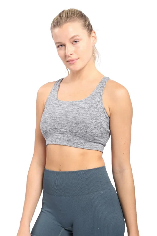 Mono B Brushed Racer Sports Bra AT-A0818 Refined Women's Velvet