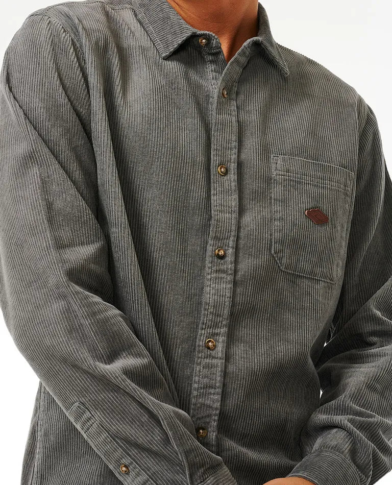 Classic Surf Cord L/S Shirt - Charcoal Grey Refined Women's Velvet