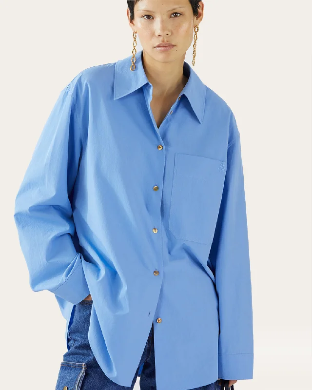 Caprice Shirt Organic Cotton Blue Vacation