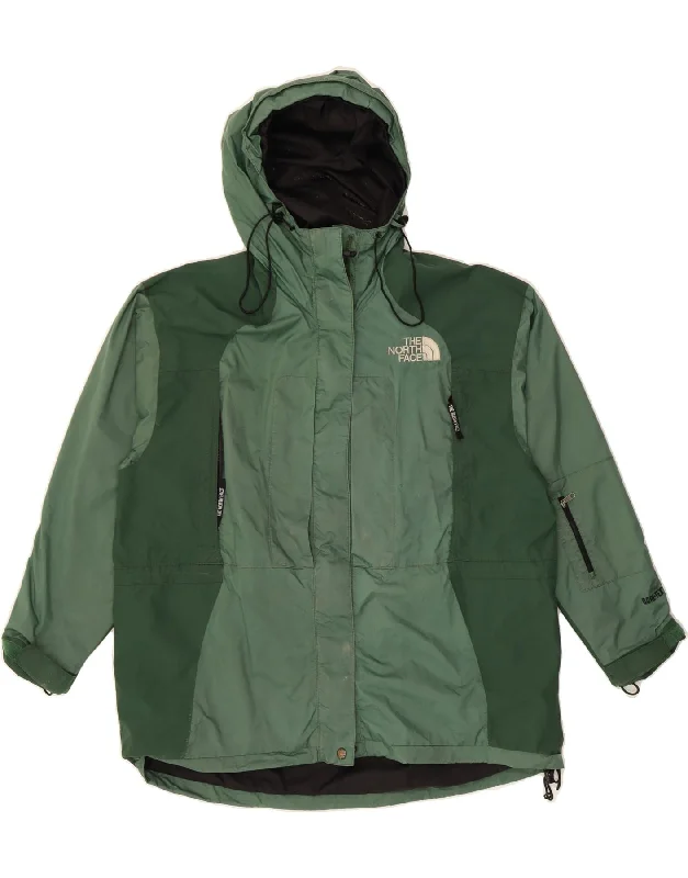 THE NORTH FACE Womens Rain Jacket UK 20 2XL Green Colourblock Streetwear Style for 