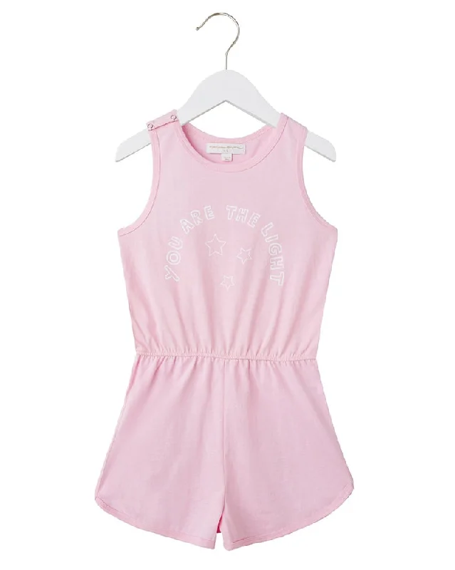 Spiritual Gangster Light Flutter Romper - Girls - Pink Iris Artistic Women's Hand - painted Spiritual Gangster Light Flutter Romper - Girls - Pink Iris Artistic Women's Hand - painted