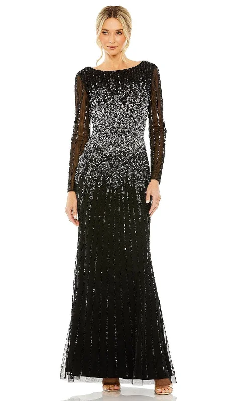 Mac Duggal 9226 - Illusion Long Sleeve Evening Dress Vintage Women's 1970S 