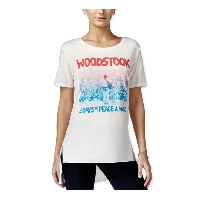 Hybrid Womens Woodtock Hi-Lo Graphic T-Shirt Traditional Women's Wool
