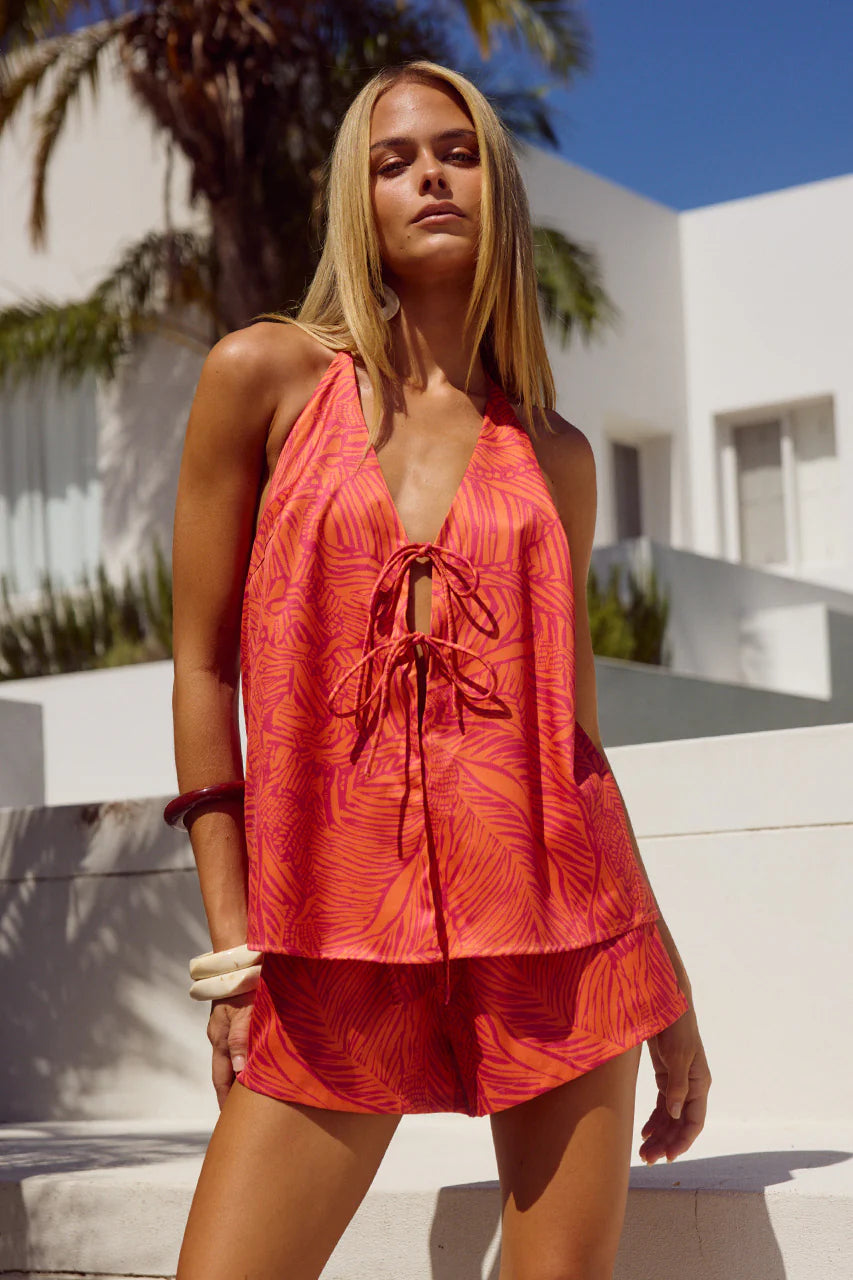OCTAVIA TOP - AIRA ORANGE Vacation