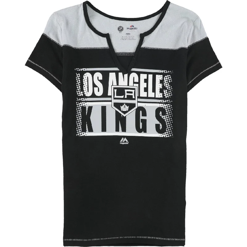 Majestic Womens La Kings Graphic T-Shirt Monochromatic Office Style