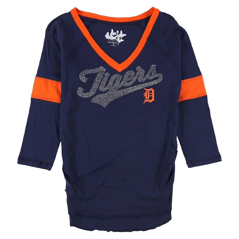Touch Womens Detroit Tigers Embellished T-Shirt, Blue, Medium Cool Women's Skate
