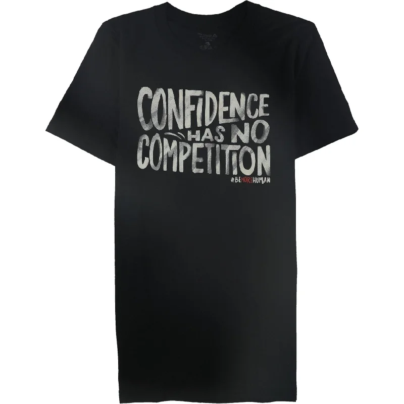 Reebok Womens Confidence Has No Competition Graphic T-Shirt, Black, Small Youthful Women's Pop