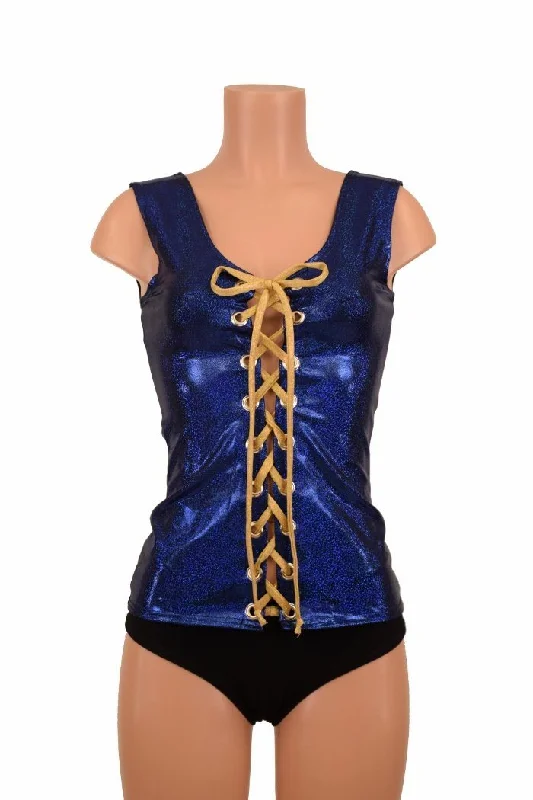 Full Length Lace Up Top European