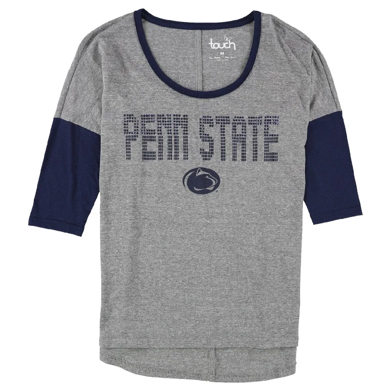 Touch Womens Penn State Embellished T-Shirt, Grey, Medium Edgy Women's Punk