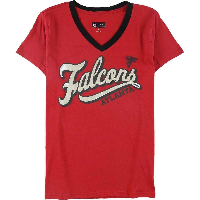 G-III Sports Womens Atlanta Falcons Graphic T-Shirt, Red, Large Geometric