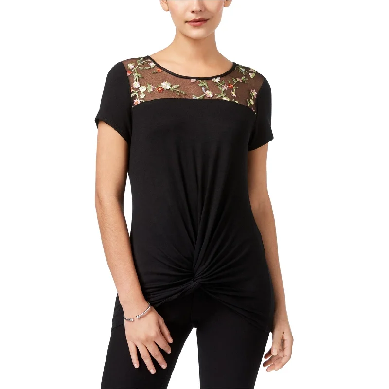 NY Collection Womens Embroidered Floral Basic T-Shirt, Black, Small Rugged Women's Outdoor NY Collection Womens Embroidered Floral Basic T-Shirt, Black, Small Rugged Women's Outdoor