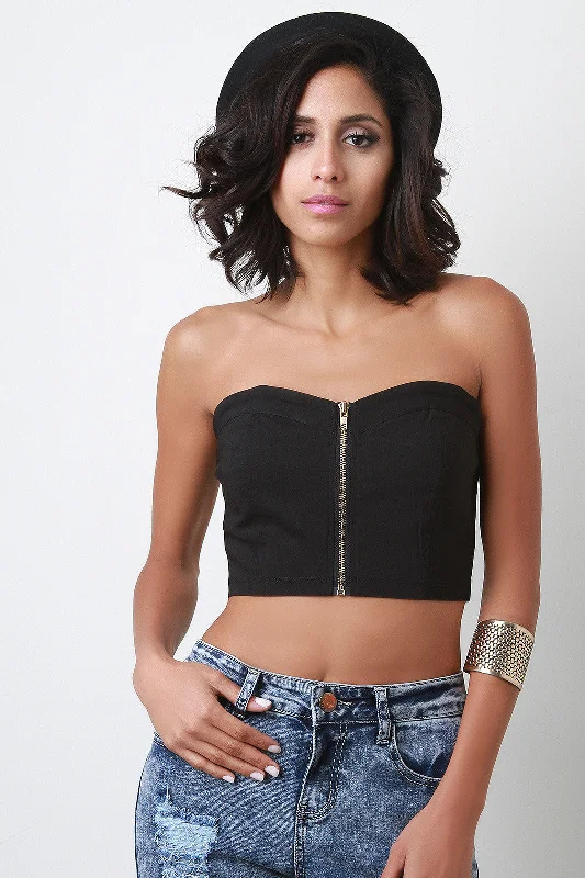 Zipper Front Tube Top performance