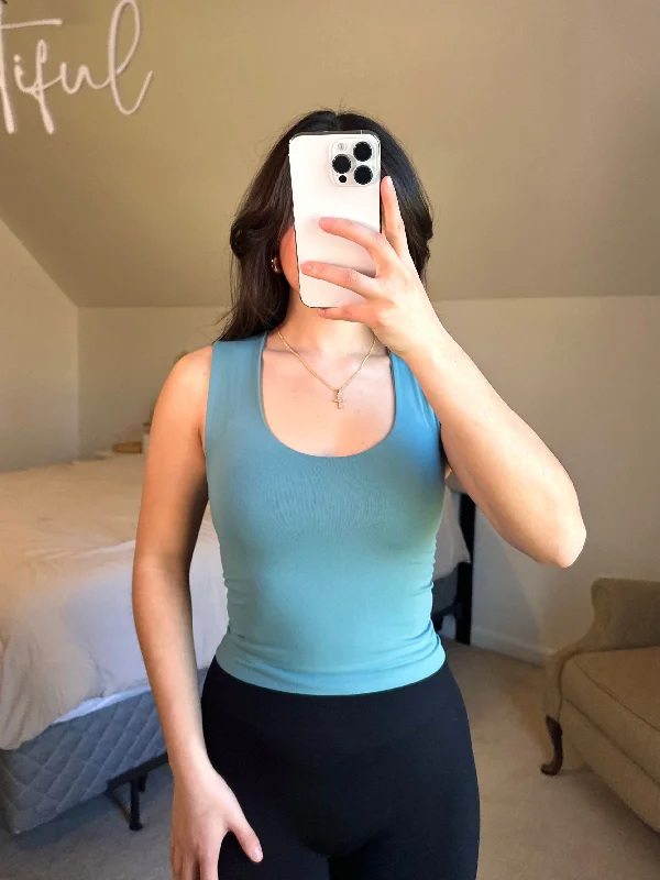 Teal Buttery Soft Tank Cashmere
