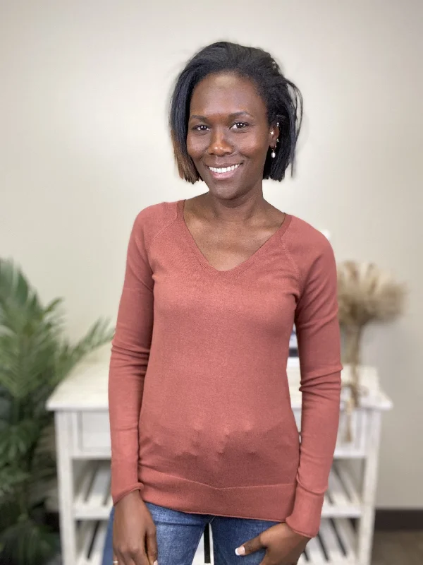 Sunshine Days Women's Classic V-Neck Hi Lo Sweater*Final Sale* Business