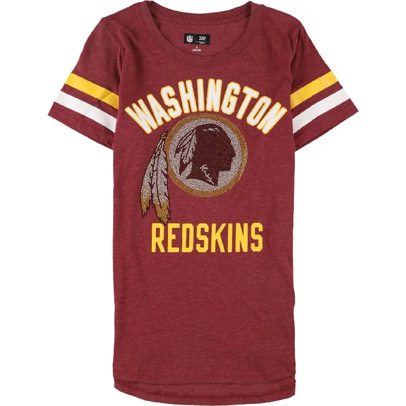 NFL Womens Redskins Rhinestone Logo Embellished T-Shirt, Red, Small Hip Women's Urban NFL Womens Redskins Rhinestone Logo Embellished T-Shirt, Red, Small Hip Women's Urban