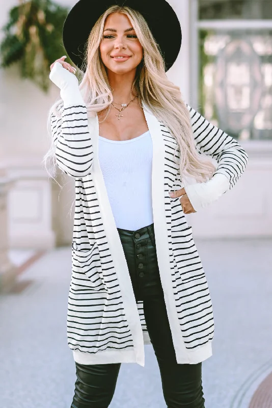 Jennifer Striped Cardigan Compression