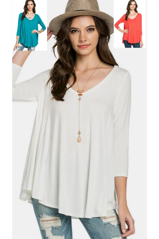 *CLOSEOUT SALE Premium Bamboo Swing Top - 3 colors Laid - back Women's Vibe