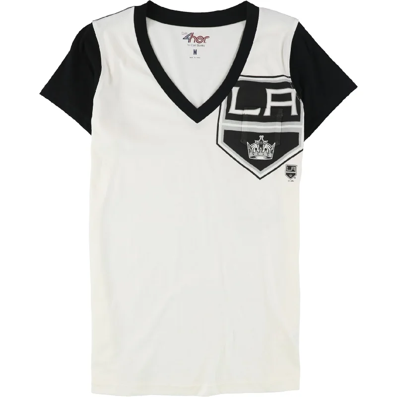 G-III Sports Womens LA Kings Graphic T-Shirt, Off-White, Medium Bold Women's Statement G-III Sports Womens LA Kings Graphic T-Shirt, Off-White, Medium Bold Women's Statement