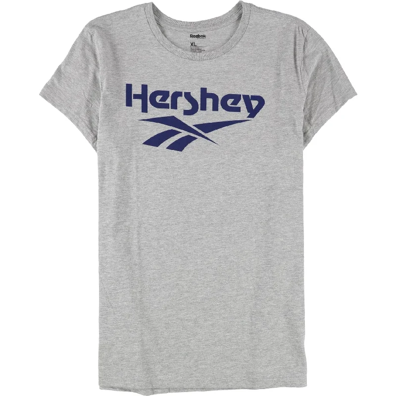 Reebok Womens Hershey Logo Graphic T-Shirt, Grey, X-Large Street